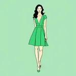 green dress image